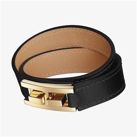 hermes drag double tour bracelet|Hermes leather wrap around bracelet.